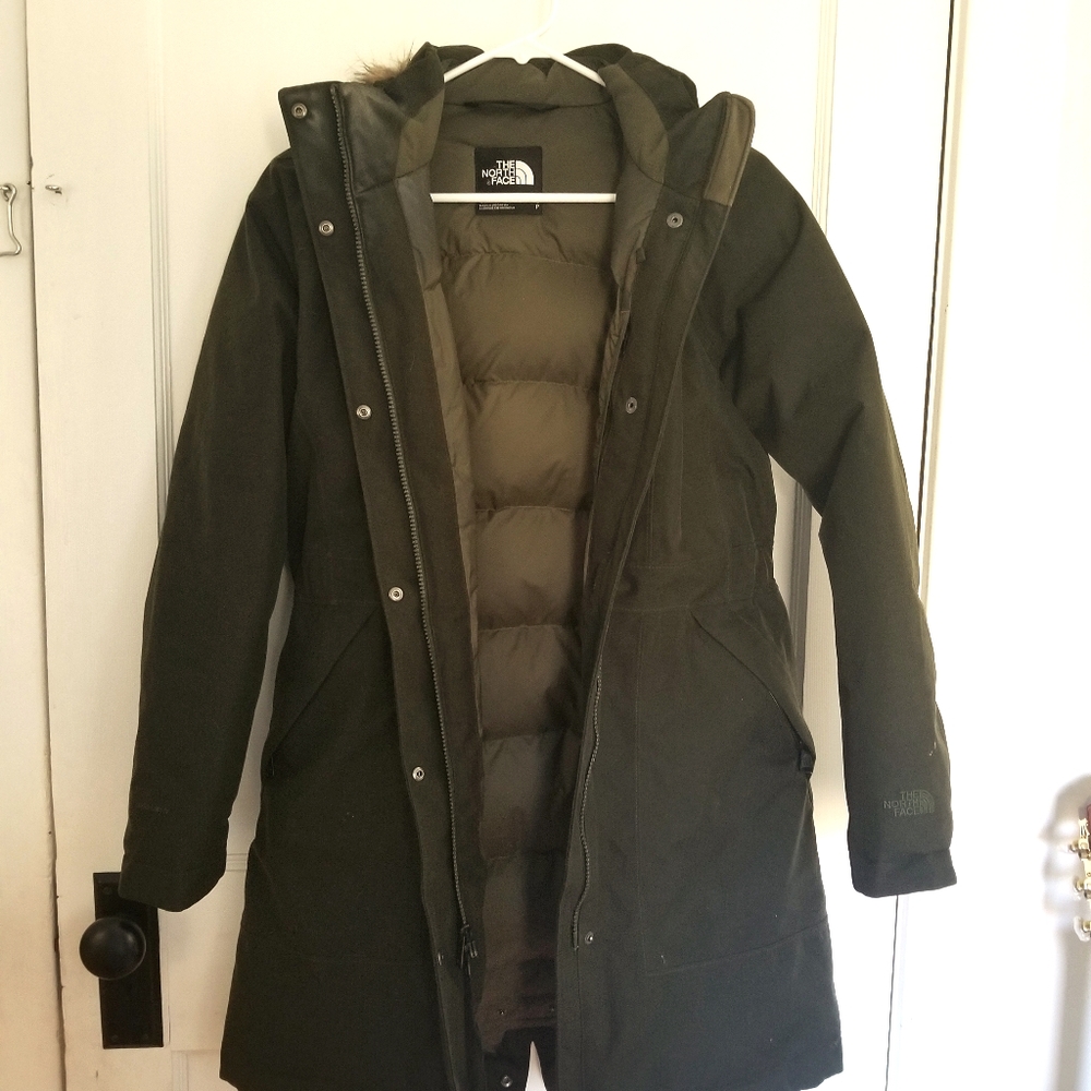 The North Face Arctic Parka Olive Green Small